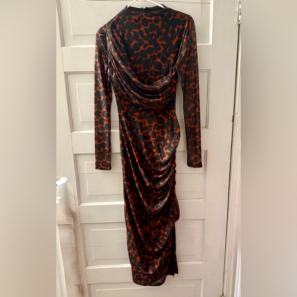 NEW suboo remi tortoiseshell print sheath maxi dress, women’s size small - Picture 6 of 12
